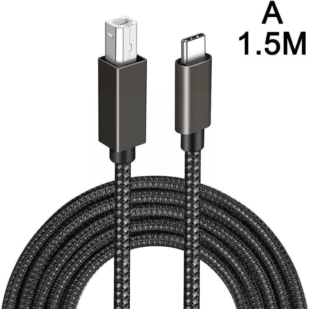 Плетеный кабель 1 5/2 м USB2.0 480 Мбит/с от USB C кабеля к B 2 0 принтеру для Epson Print Line Data H7J0 |