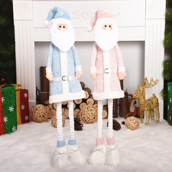 

For Family Long-legged Pink Dolls Christmas Tree Decorations Cute and Exquisite Santa Claus House Decoration Room Decorations