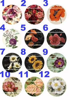 

Handmade Colorful picture Round Glass Cabochons Refrigerator magnet for Necklace Decoration and Phone Chain Accessaries194