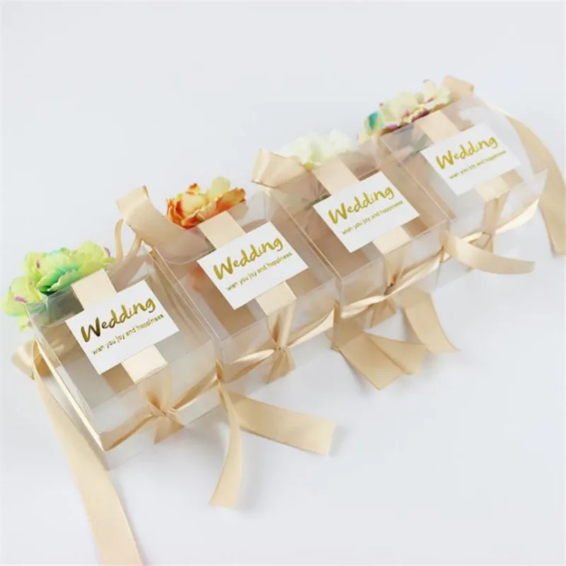 

Simulation chrysanthemum Transparent PVC Candy Box Plastic Packaging Chocolate Box Wedding Decoration Favors Party Supplies