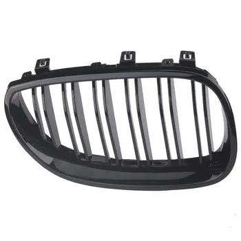 

2x Gloss Black/Matte Black Front Hood Kidney Grille Grill For BMW E60 E61 03-09 Front Kidney Sport Grilles Hood Grill