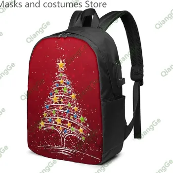 

West Festival Merry Christmas Santa Claus Funny Cute Custom Usb Children's Backpack For School Adult Kids