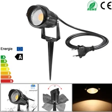Алюминиевый Холодный белый 3W COB светодиодный светильник для лужайки, сада, тротуара, прожектора, двора, патио, светильник для дорожки, лампа переменного тока 85-265 в с европейской вилкой