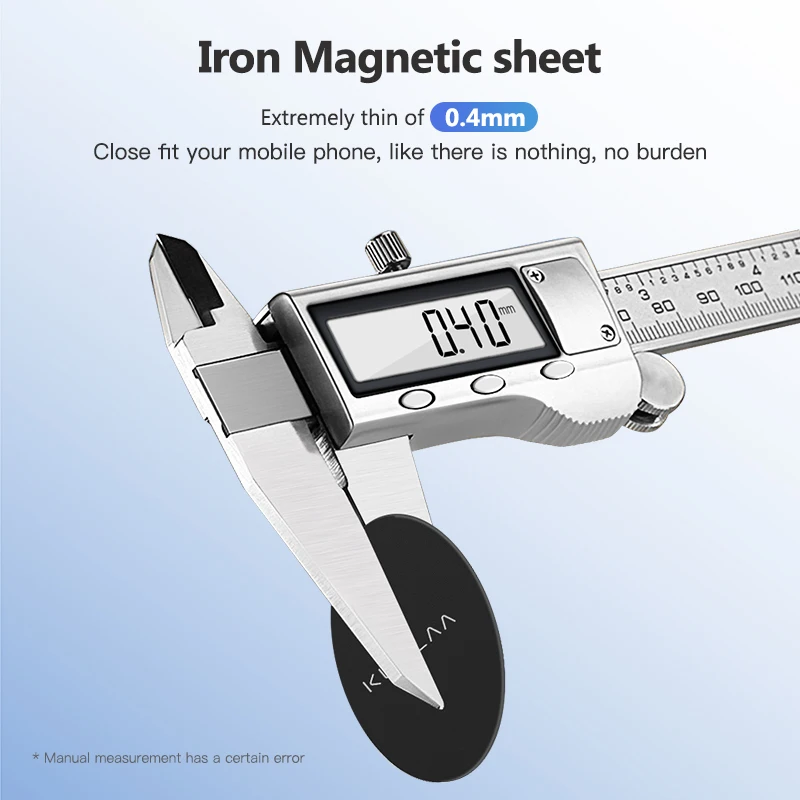 KUULAA Автомобильный держатель для телефона Магнитная пластина костюм 2 шт. металлическая пластина-диск Магнитная подставка для iPhone мобильного телефона приборной панели автомобиля
