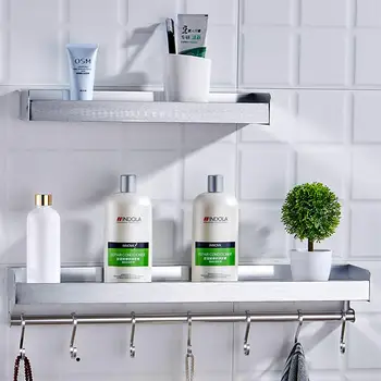 

Kitchen Storage Rack Wall Mount Spice Hang Rack Decorative Metal Shelf Punch Free Storage For Kitchen Bathroom Organizer
