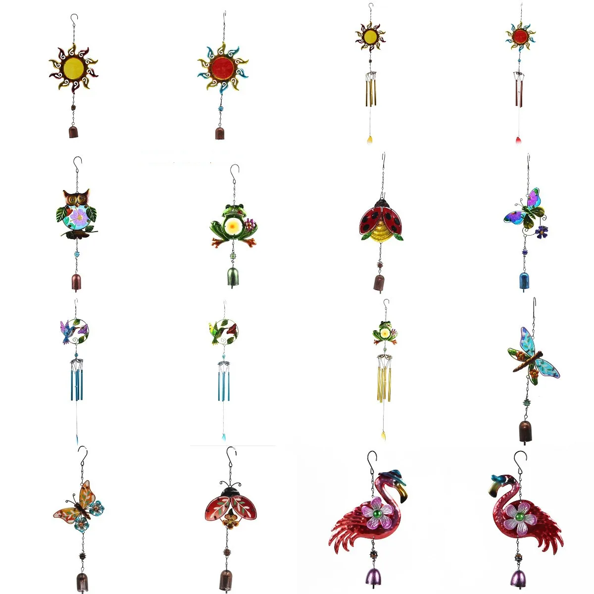 2021 Window Balcony Hummingbird Decor Wind Chimes Yard Home Wall Hanging Bird Bells Ornament for Home Window Door Decorarions