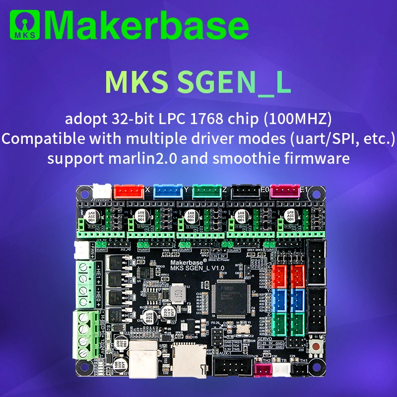 Scheda stampante 3D controller MKS SGen_L a 32 bit compatibile con  Marlin2.0 e firmware frullato. Supporta più tipi di unità|Componenti e  accessori per stampante 3D| - AliExpress