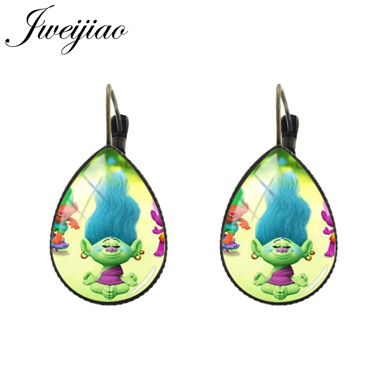 CT02 12 JWEIJIAO детские серьги с рисунком из мультфильма, серьги-клипсы в виде капли воды, античная бронза, chaim, подарок для девочек, модные ювелирные изделия, вечерние, CT02 - Окраска металла: CT02 12