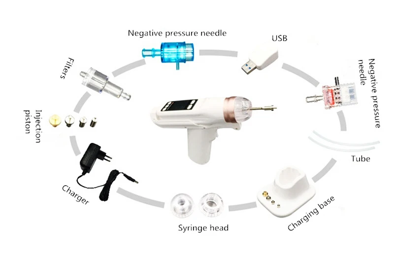 Корея мезотерапия EZ отрицательное давление мезо Пистолет Мезотерапия гидролифтинг инжектор воды иглы микрокристалл инъекции