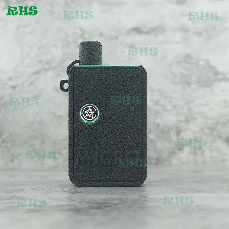 black 2 шт~ RHS Силиконовый чехол для ASVAPE MICRO Mod Kit 1100mAh 7 цветов на выбор - Цвет: black