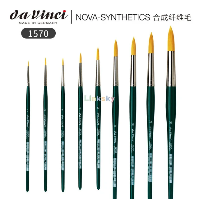 Da Vinci Nova Series 1570 Watercolor Brush, Round Synthetic, Size 0-26,high  Quality, Elastic Fibers, Even Brush Strokes - Paint Brushes - AliExpress