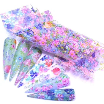 

Manicure Star Flower Stickers INS Retro Classic Popular Floral-Print Nail Star Transfer Decal Nail