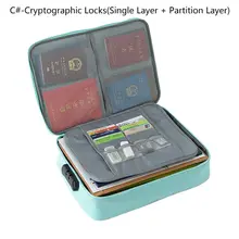 Большая емкость для хранения документов, билетов, сумка с замком, дизайн, файлы, органайзер для домашней поездки