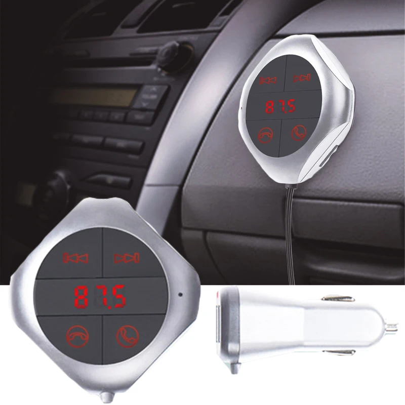 Автомобильный Bluetooth FM передатчик Громкая связь вызов аудио приемник авто MP3 плеер двойной USB быстрое зарядное устройство автомобильные аксессуары голосовая навигация