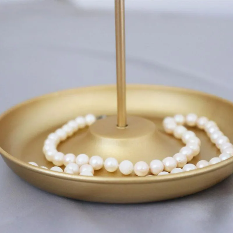 Круглое зеркало железный стол для макияжа декоративное косметики съемное