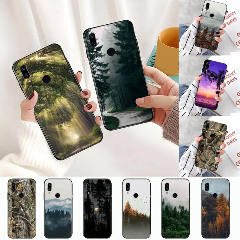 

tree plants hot Realtree Real Silicone Black Phone Case For Xiaomi Redmi 4x 5 plus 6A 7 7A 8 mi8 8lite 9 note 4 5 7 8 pro