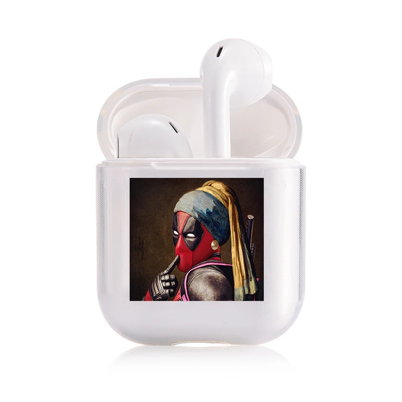 Забавный чехол знаменитостей для наушников Apple airpods, чехол Mona Lisa Jesus Van Gogh Bluetooth Pop AirPods, прозрачный жесткий чехол - Цвет: I050095