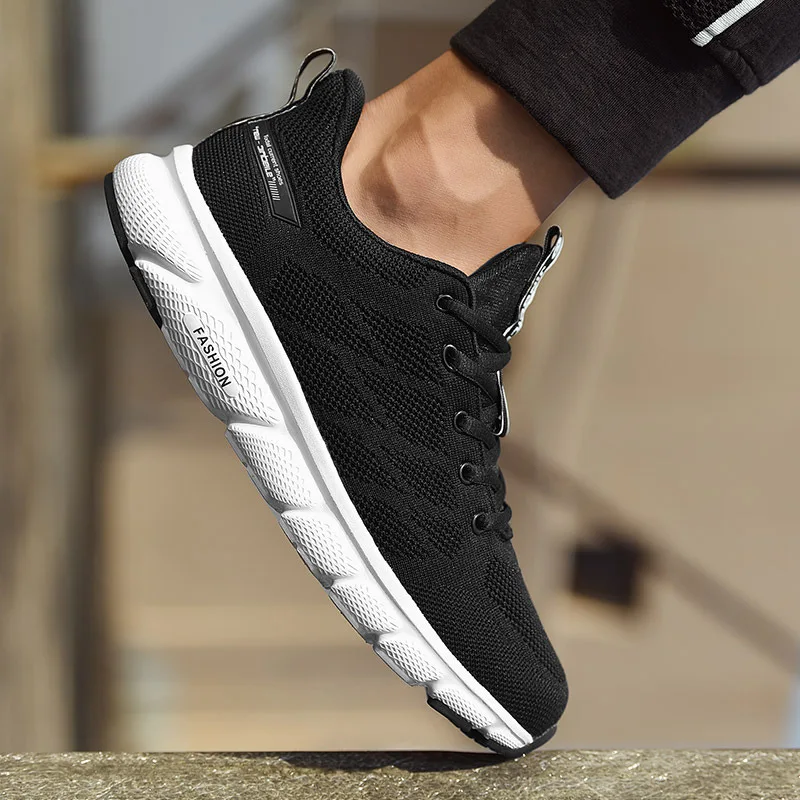 

Autumn MEN'S SHOES Lightweight Breathable Fly Woven Running Shoes Men Athletic Shoes Barefoot Ultra-Light nan pao xie Walking Sh