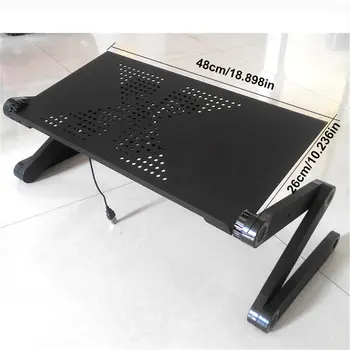 

Portable foldable adjustable folding table for Laptop Desk Computer mesa para notebook Stand Tray For Sofa Bed Black With Fan