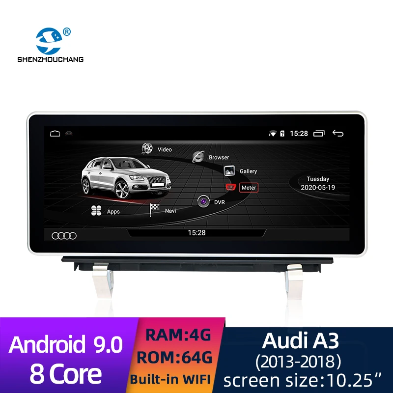 Автомобильная Умная Система Android 9 0 4 Гб + 64 ГБ мультимедиа DVD GPS-плеер для Audi A3 2013-2018