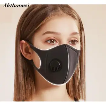 

5-10pcs Unisex Sponge Dust Face Mask Black Dustproof PM2.5 Pollution Mouth Mask Reusable Washable Protective Mask Face Cover