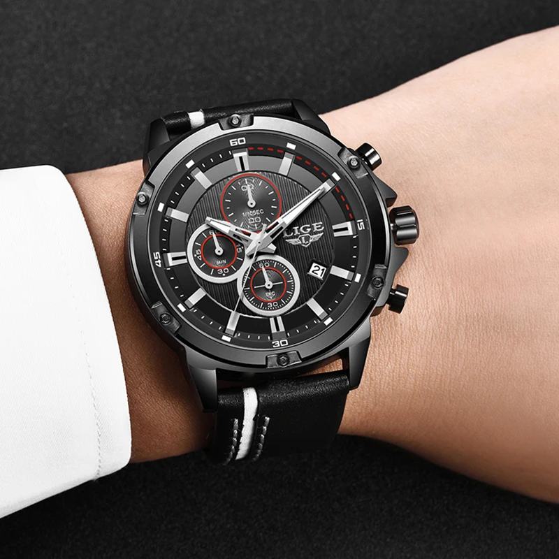 Relogio Masculino 2020 LIGE модные мужские часы Лидирующий бренд Luuxury кварцевые повседневные