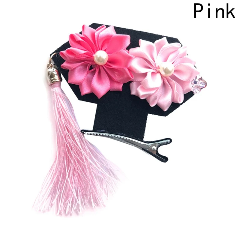 Chinese TV Qing Dynasty Hair Accessories Kids Barrette Pearl Princess Hair Clips Girls Mini Tassel Flower Hairpins