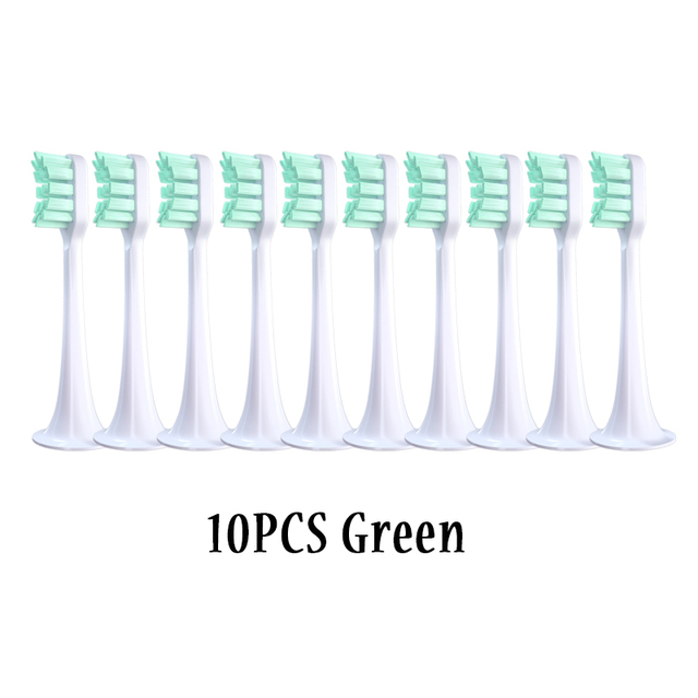 Heads For Xiaomi Mijia T300/T500 10Pcs Replacement Electric Toothbrush Heads Nozzles Clean Protect Soft DuPont Bristle