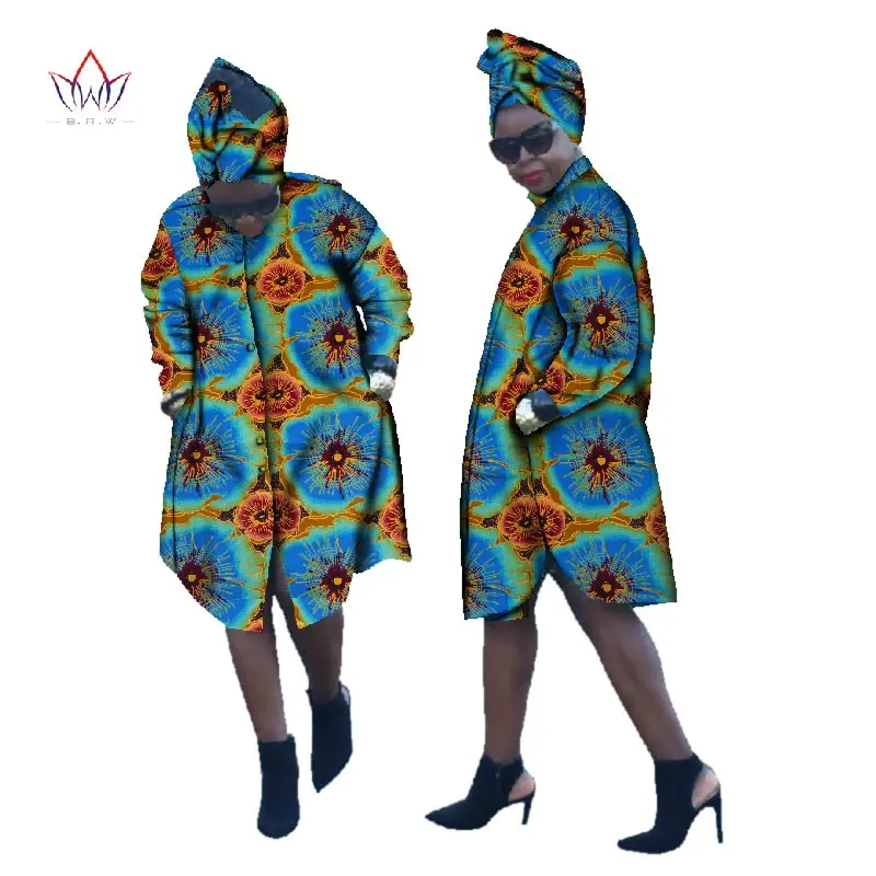 Новое летнее Африканское пальто afrikanische kleidung манера традиционная блуза с длинным рукавом африканская одежда Женская Хлопок 6xl BYWWY841