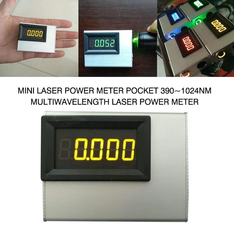 Pintudy 0-10W Mini Laser Power Meter Pocket 390 ~ 1024nm Multiwavelength Laser Power Meter Elektrische Instrumenten 2019 nieuwe
