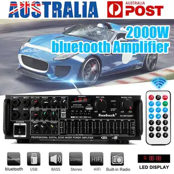 

220V Bluetooth Stereo Amplifier Wireless 2 Channel Hifi Stereo Digital Audio Home Karaoke Power Amplifier AV Car Auto Amplifier