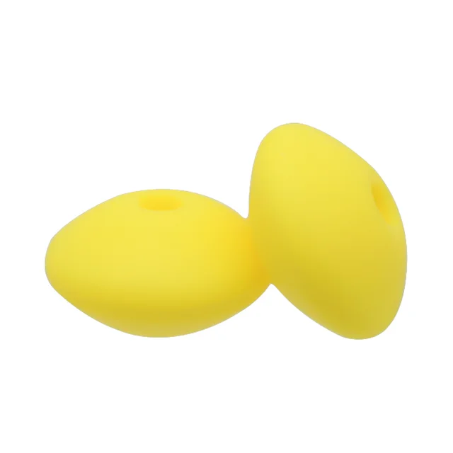 Cute-Idea 20Pcs Silicone Lentil Beads 12MM Baby Abacus Teething Beads BPA Free Newborn Baby Rodent Pacifier Chain Toy Baby goods 18