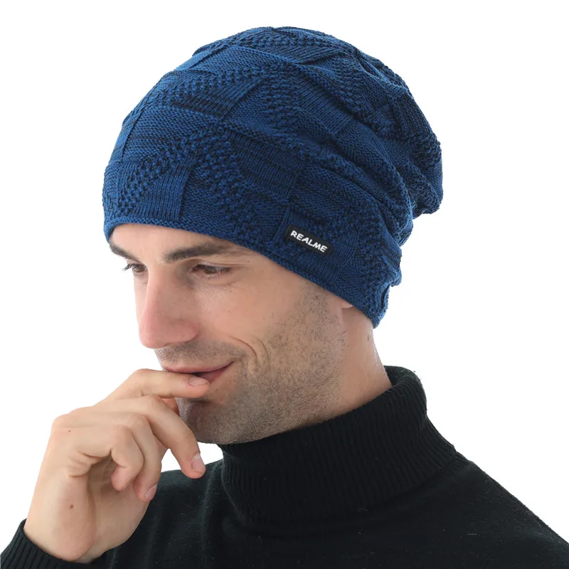 hat blue Xthree зимняя шапка для мужчин Skullies Hat для женщин вязаные шапочки шерстяные вязаные шапки шарф с подкладкой мужские шапочки зимние шапочки - Цвет: hat blue