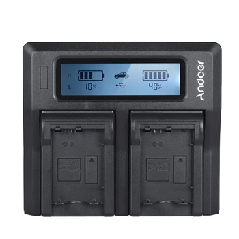 

Andoer NP-F970 Dual Channel Digital Camera Battery Charger w/ LCD Display for Sony NP-F550/F750/F950/ NP-FM50/FM500H/QM71