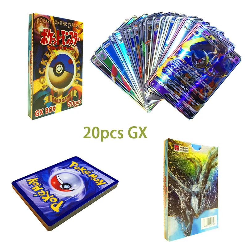 Takara Tomy Pokemon 20/60/70/100/120/200/300 шт. блестящие карты GX MEGA Game Battle Carte торговые игра для