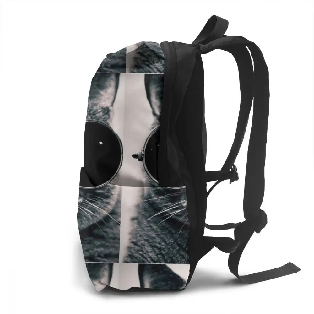 С кошкой рюкзак с кошкой рюкзаки для студентов высокое качество сумка для школы мужские-женские многофункциональные сумки
