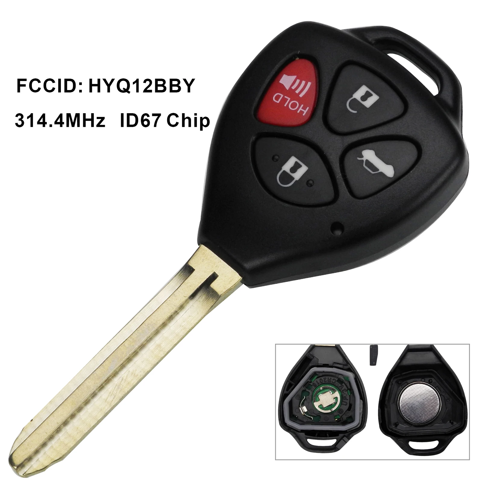 Jingyuqin дистанционный ключ автомобиля 314,4 МГц ID67 чип HYQ12BBY для Toyota Camry ключ для Toyota Camry, Avalon, Corolla Matrix RAV4 Yaris Venza TC/XA/XB/XC 3/4BTN