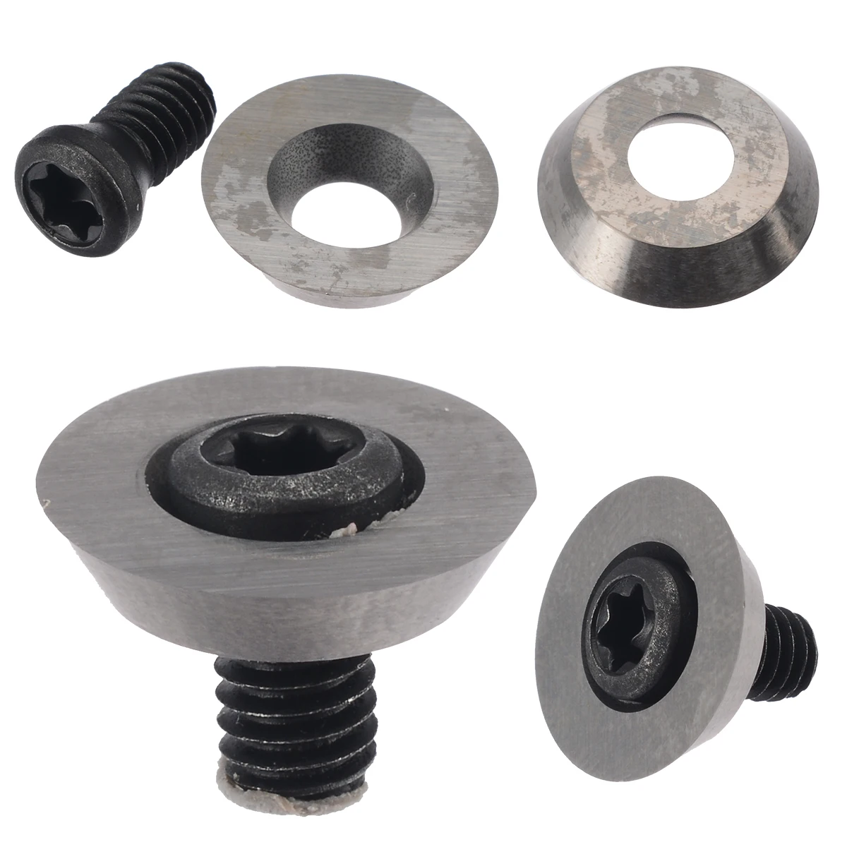 

New Arrival 12mm Diameter Tungsten steel Round Carbide Insert Cutter with Screw for Wood Turning Tool Processing Wood