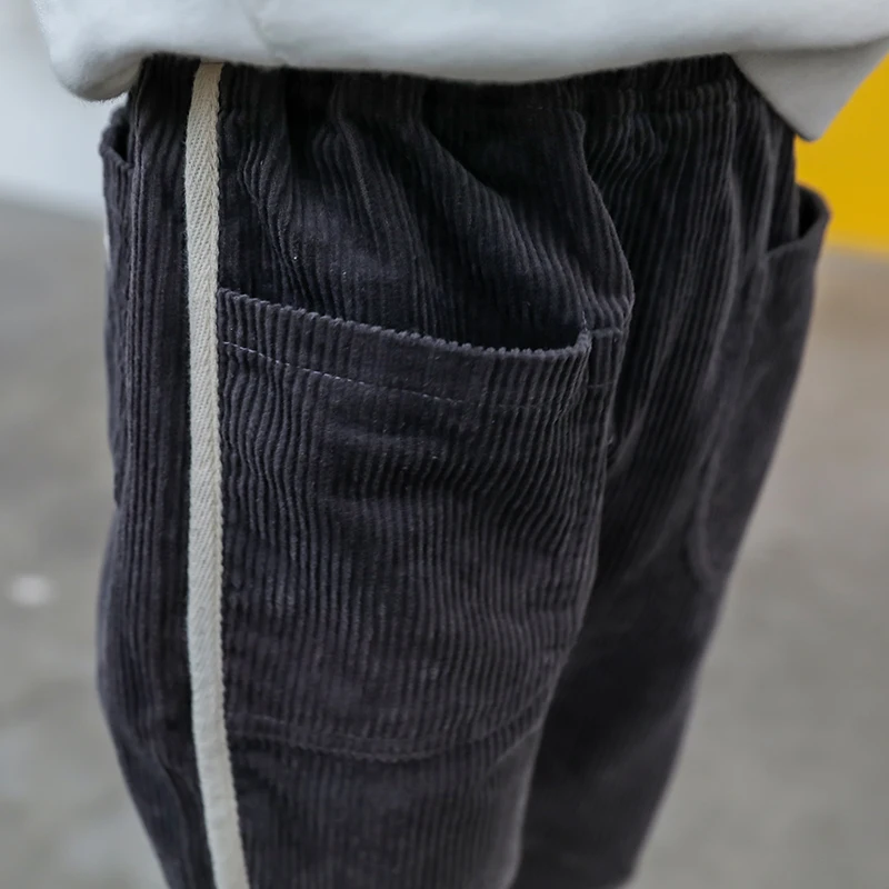 2019 Новое поступление, модные детские вельветовые брюки длинные хлопковые брюки для мальчиков повседневные штаны на весну-осень детская