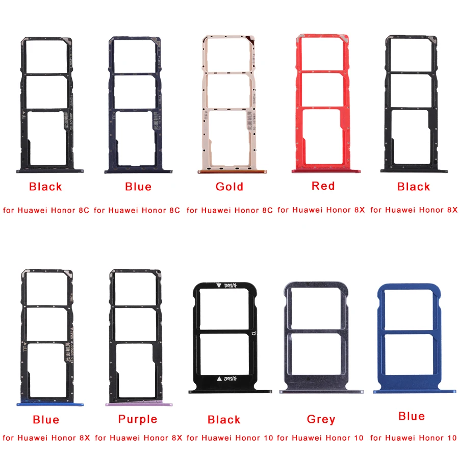

SIM Card Tray + Micro SD Card Tray for Huawei Honor 8C\8X /10