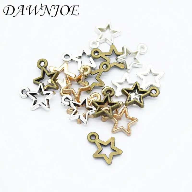 

DAWNJOE 50 pcs/lot DIY Charm jewelry Accessories Star 14*11 mm production Making key chain pendant jewelry Finding