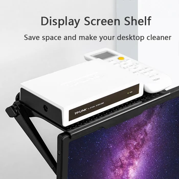 

Multi-functional Storage Rack TV Computer LCD Display Rack Screen Storage Bracket Screen Top Shelf Adjustable Rack Holder 1pcs