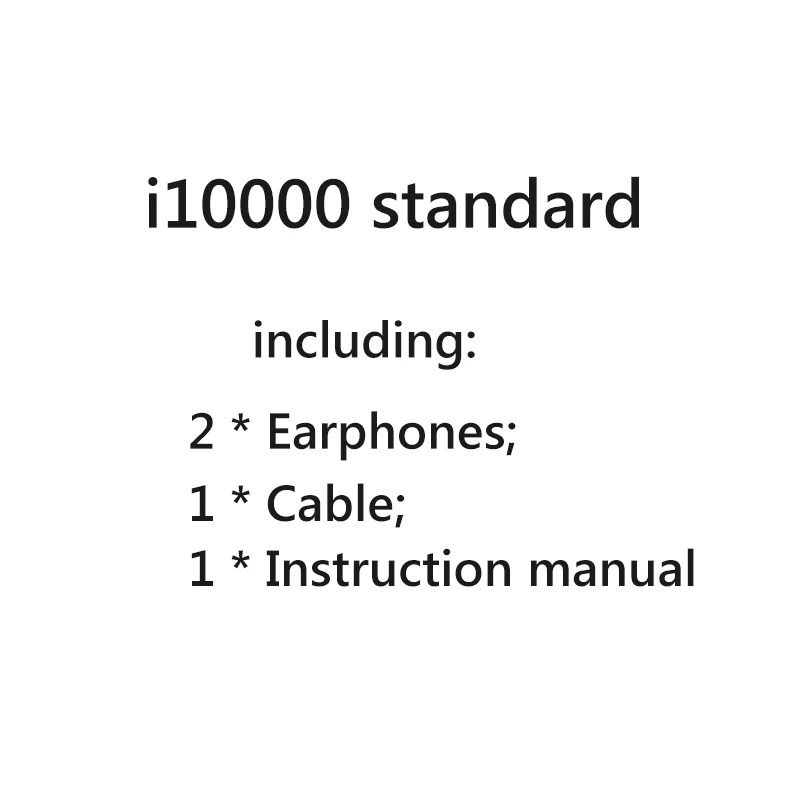I10000 наушники-вкладыши tws с Беспроводной гарнитуры Bluetooth наушники-вкладыши tws с i10000 pk H1 i10 i60 i200 i500 i9000 twsi10000 - Цвет: i10000