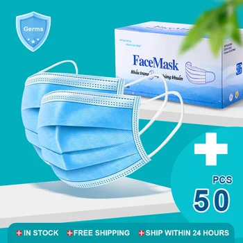 

3 Layer Dust Mask Anti PM2.5 Protection Mask Disposable Face Masks Elastic Ear Loop Dust Filter Mask Anti-Dust Maska Ochronna