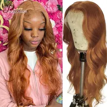 

Ginger Brown Lace Front Human Hair Wigs Brazilian #30 Orange 13x4x4 Lace Front Wig For Women Preplucked Remy Body Wave Lace Wig