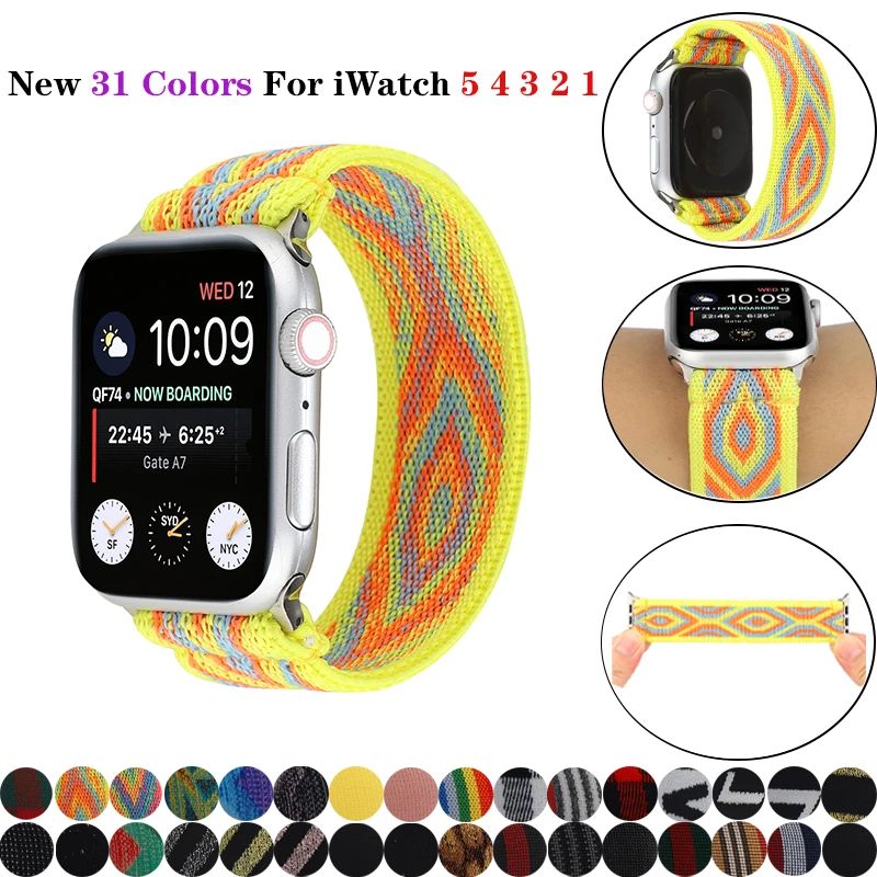 

Scrunchie Strap for Apple Watchband SE 6 5 4 40mm 44mm Elastic Fabric Bracelet for iwatch Series Band 3 2 1 38mm 42mm Wristband