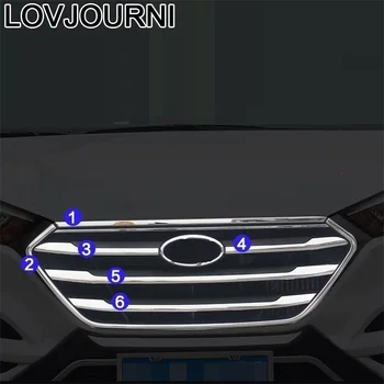 

Body Grille Exterior Automovil Auto Automobile Bright Sequins Mouldings Protecter Sticker Strip 15 16 17 18 FOR Hyundai Tucson
