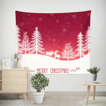 

Tapestry Christmas 150x130cm Wall Hanging Large Fabric Decor Snowman Blanket Yoga Mat Blankets Beach Carpet Yoga Christmas Decor