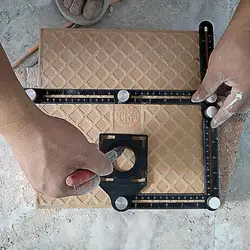 Règle de mesure multi angle pliable en aluminium, outil de positionnement professionnel pour carreaux de bois, bricolage, 2020 