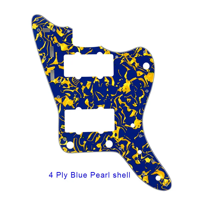 Blue Pearl shell Pleroo пользовательские части гитары-для Японии нет верхних элементов управления Jazzmaster Стиль гитары Замена пикгарда - Цвет: Blue Pearl shell